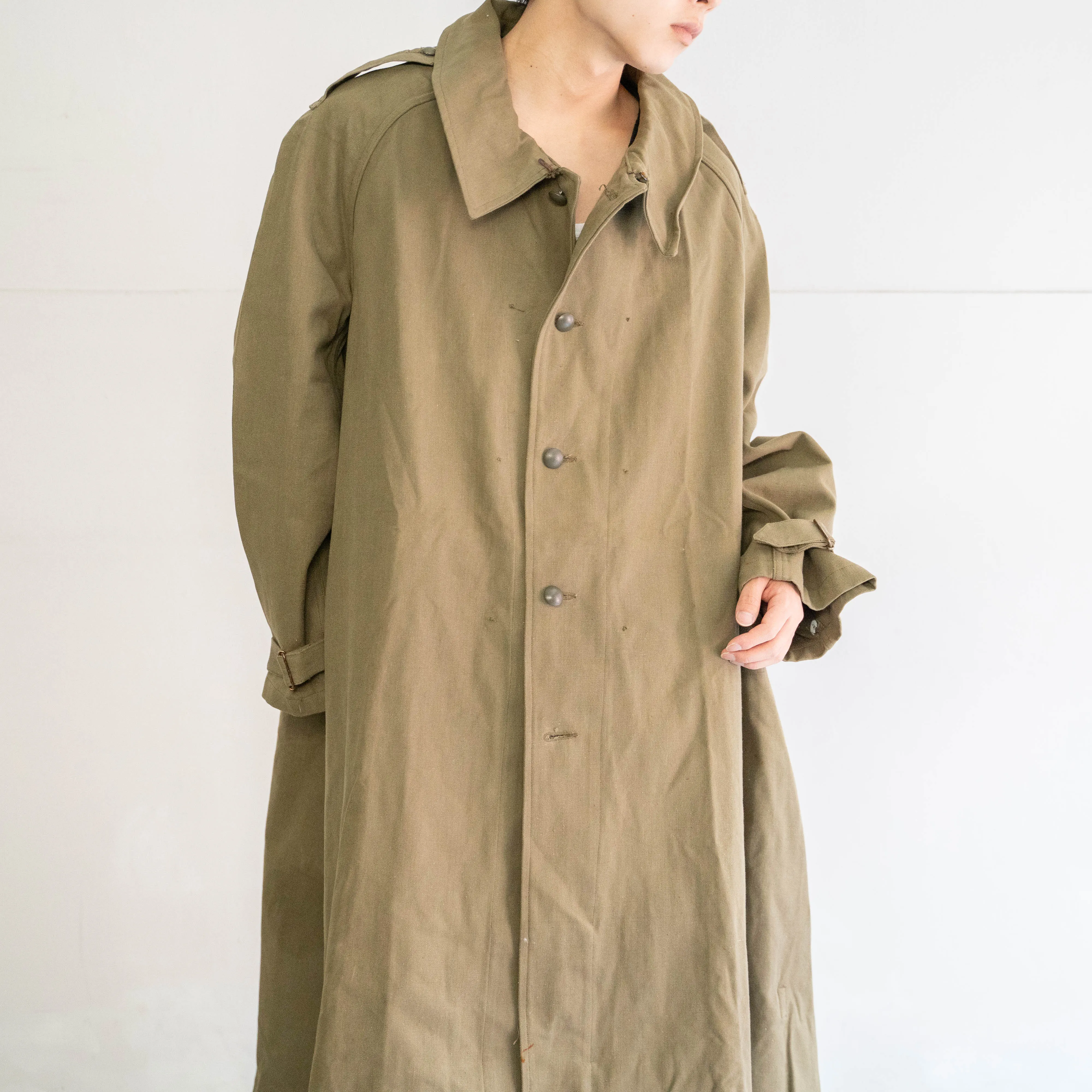 1930-40s French military M35 motorcycle coat  'dead stock'