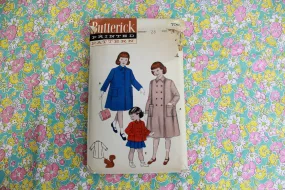 1950s Children's Coat Sewing Pattern Butterick 7061, Complete