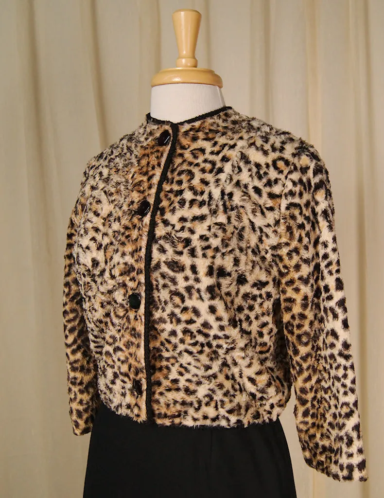 1950s Leopard Print Crop Jacket