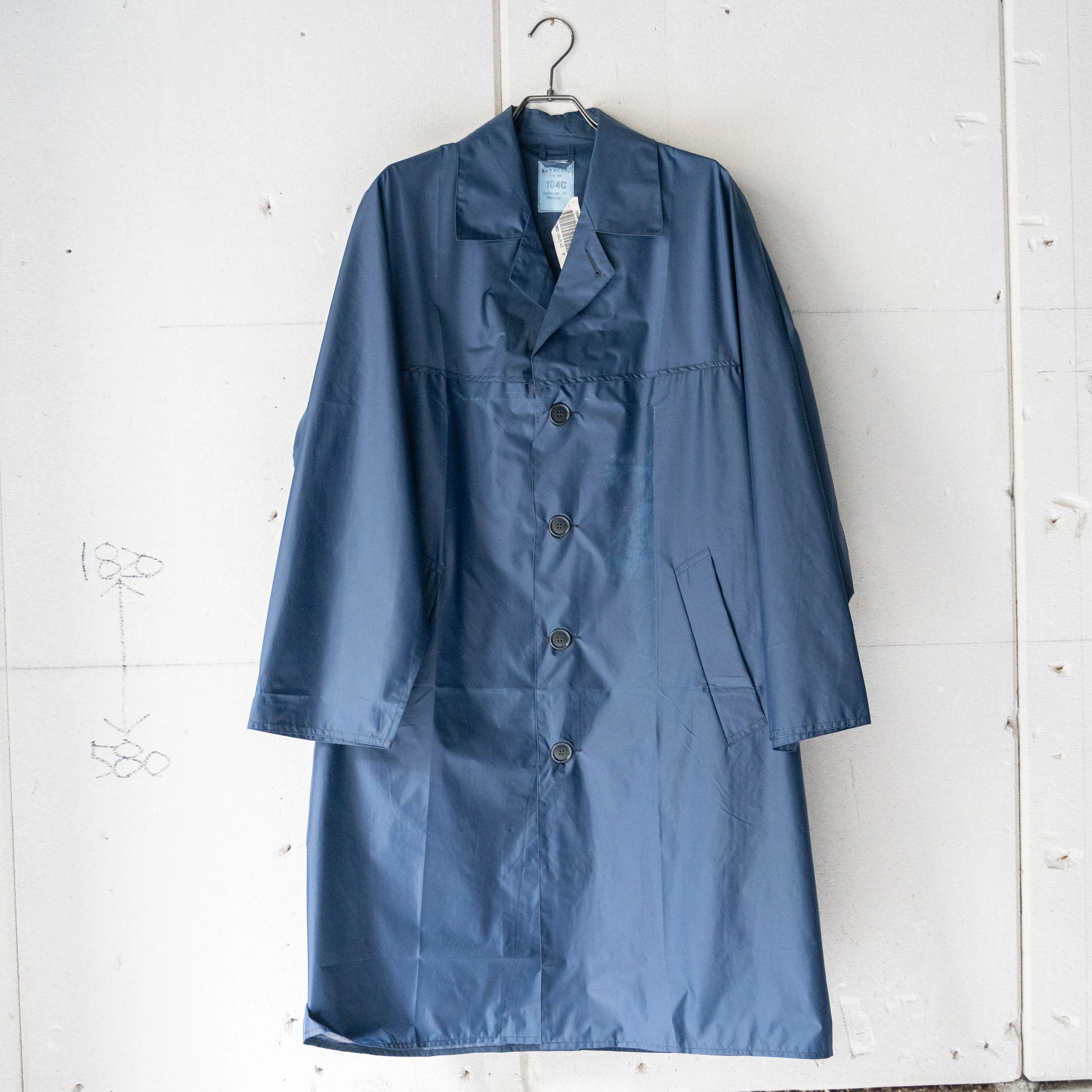 1980-90s French military nylon rain coat 'dead stock'