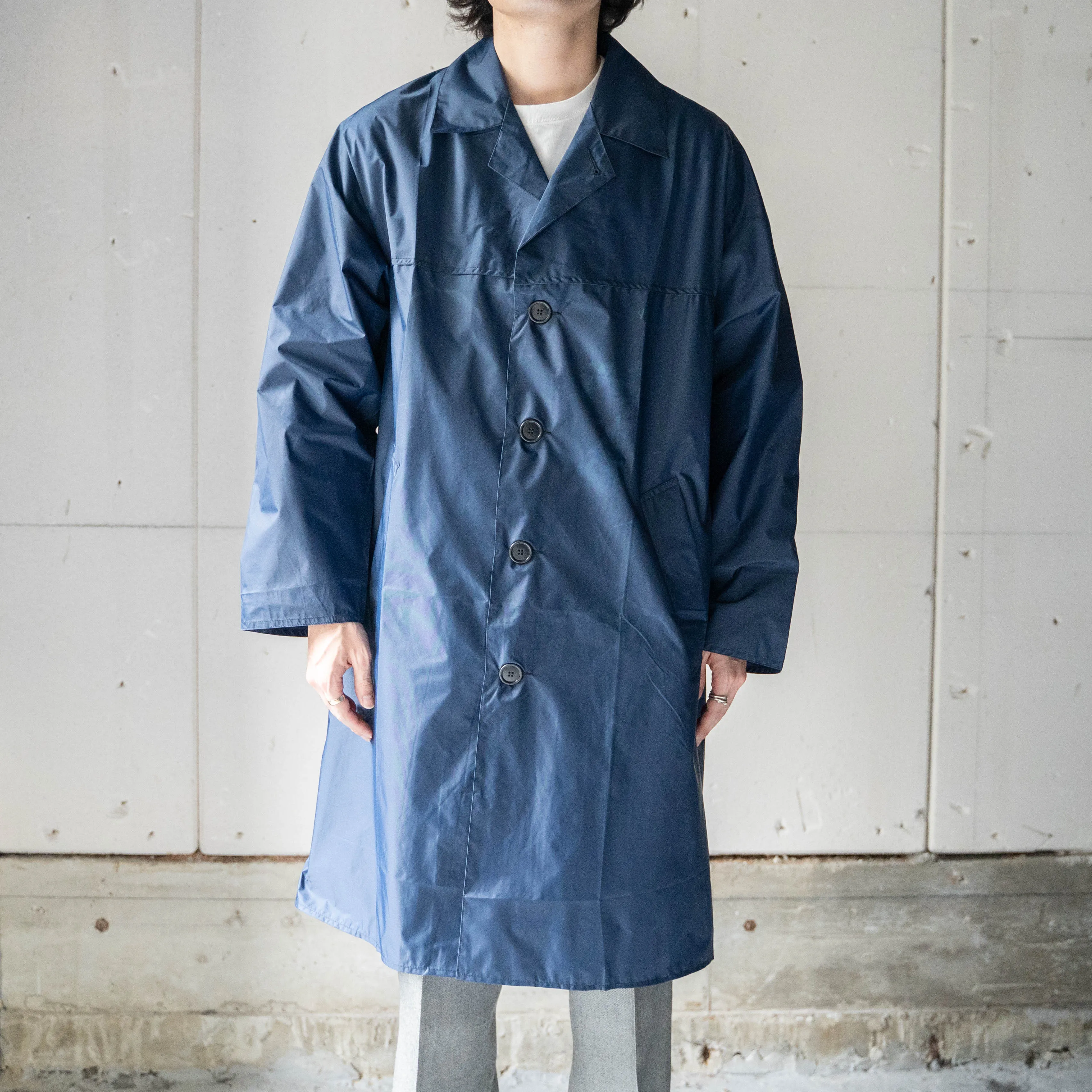 1980-90s French military nylon rain coat 'dead stock'