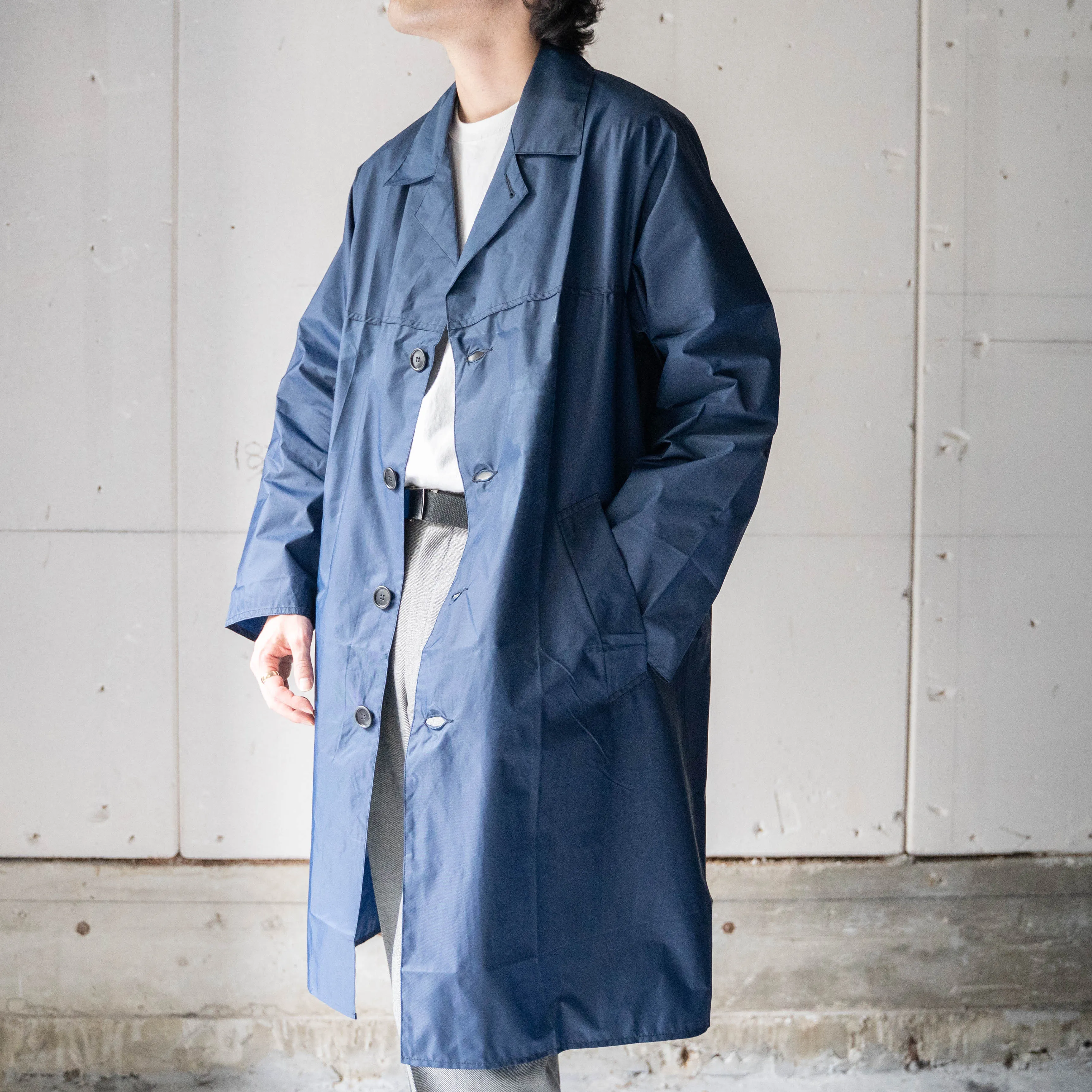 1980-90s French military nylon rain coat 'dead stock'