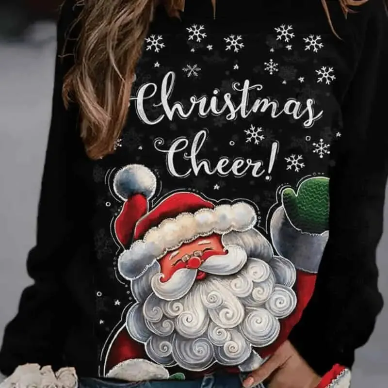 3D Christmas Printing Sweatshirt