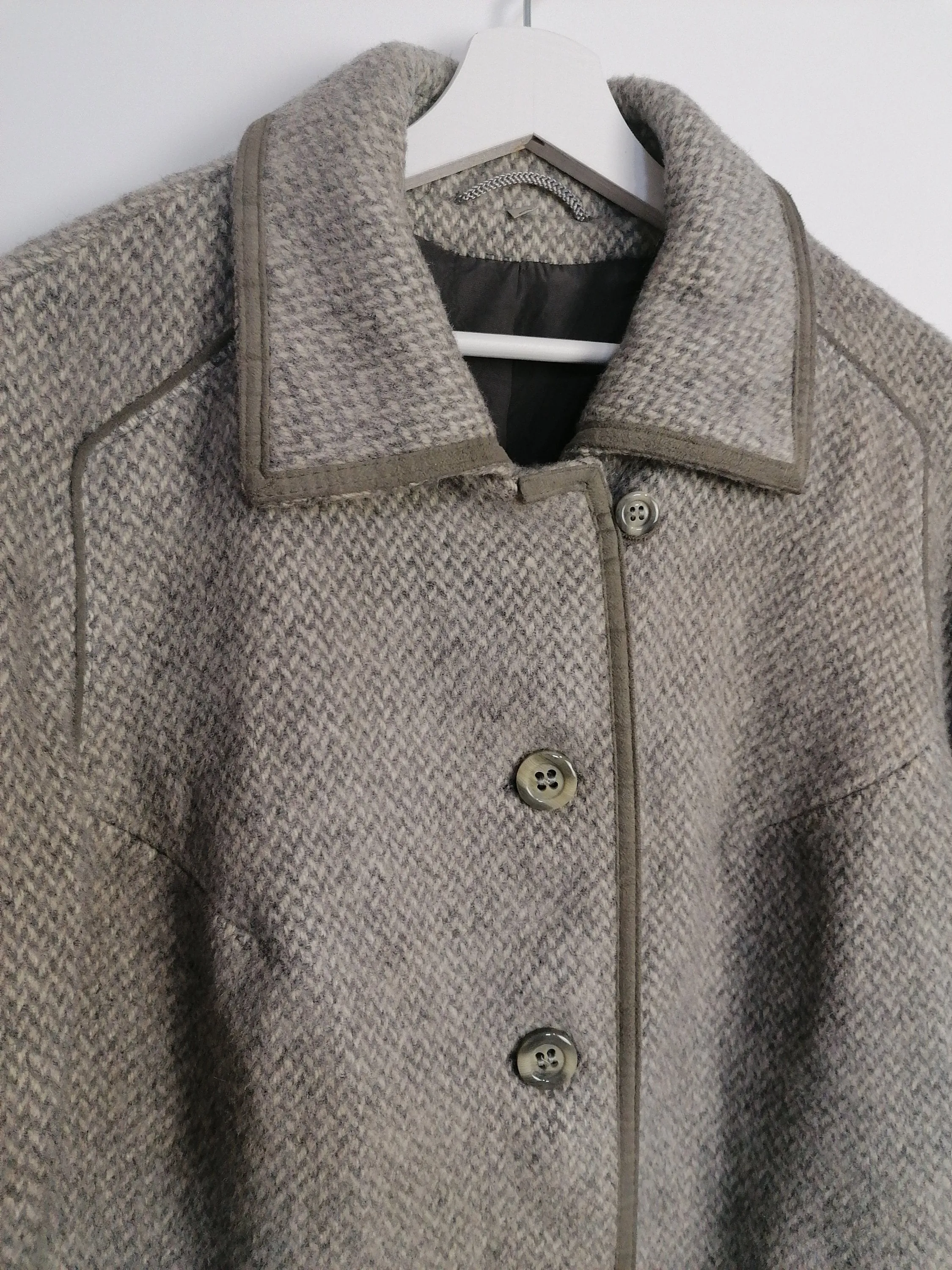 80's West Germany Pure New Wool Coat - size M-L