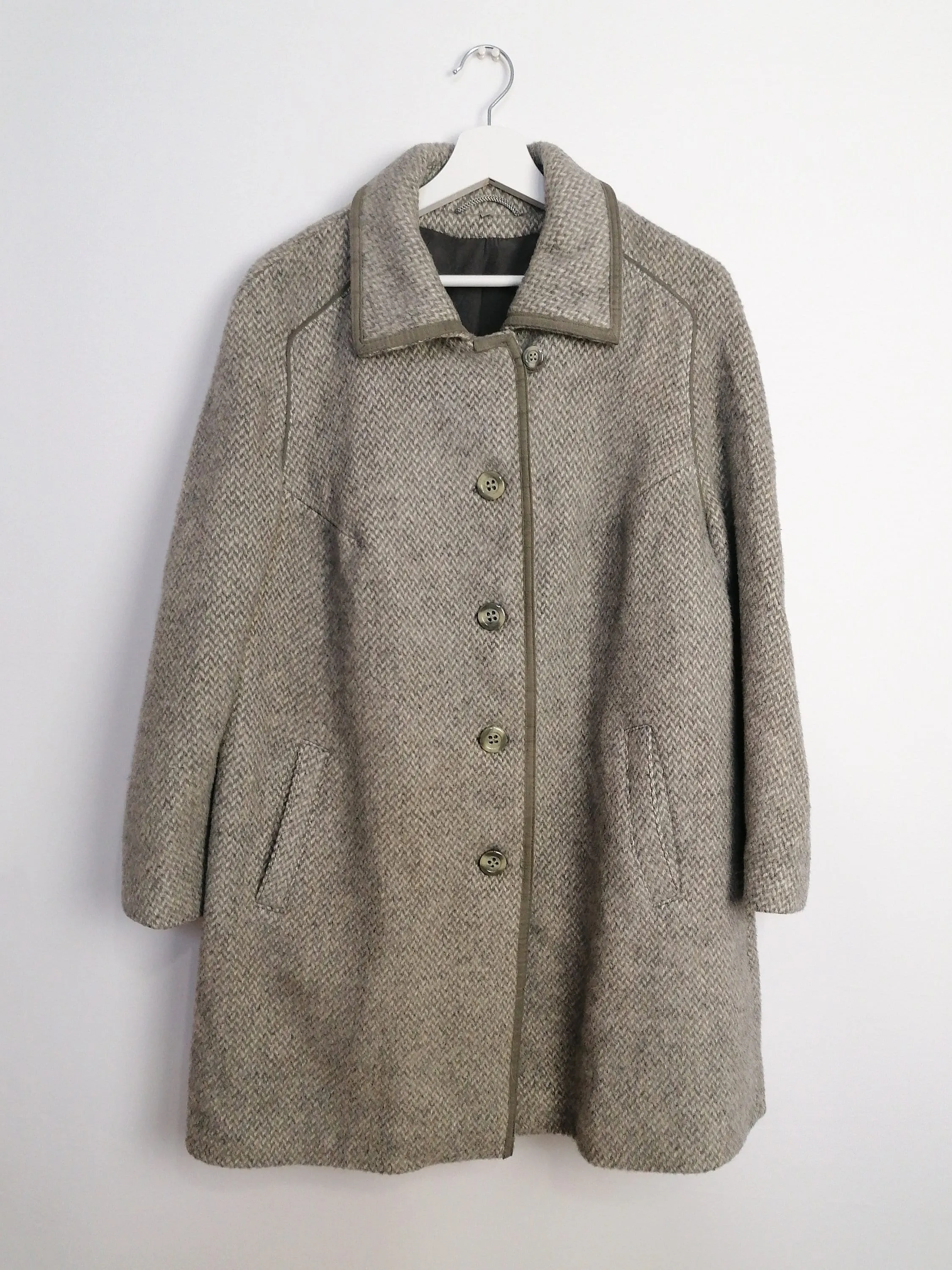 80's West Germany Pure New Wool Coat - size M-L