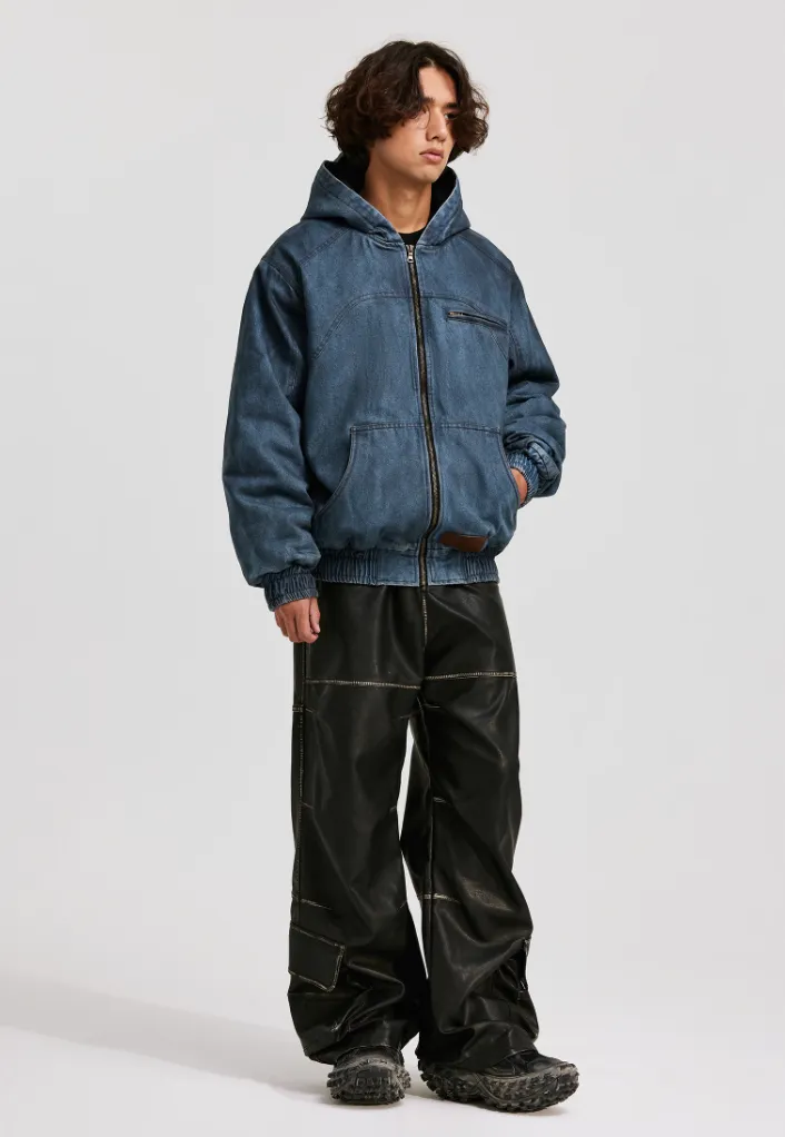 ANTIDOTE Washed Hooded Denim Jacket