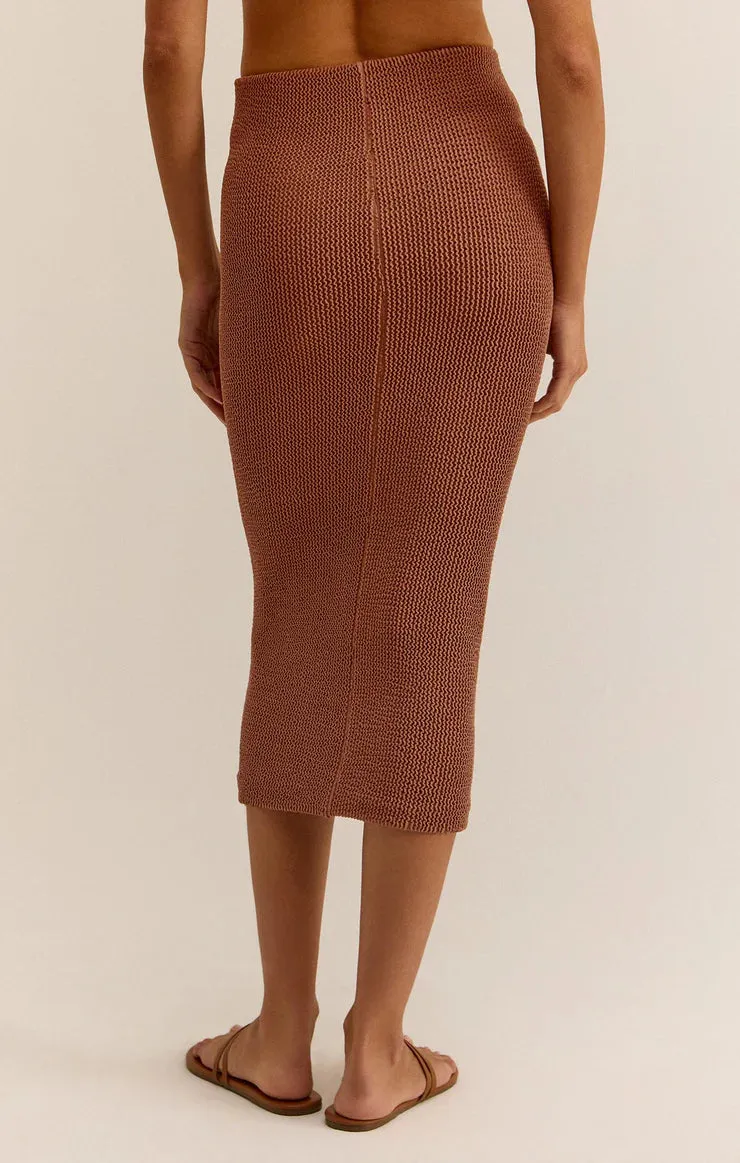 Aveen Midi Skirt - Bronzer