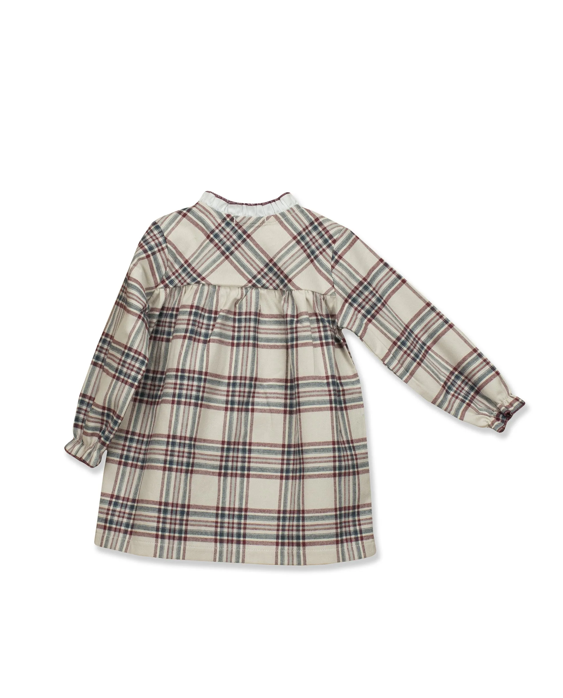 Babidu Girls Button Down Checked Dress