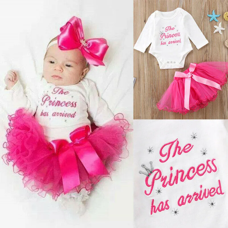 Baby Girl Romper Bodysuit Tutu Skirts Outfits Set