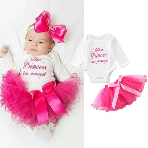 Baby Girl Romper Bodysuit Tutu Skirts Outfits Set