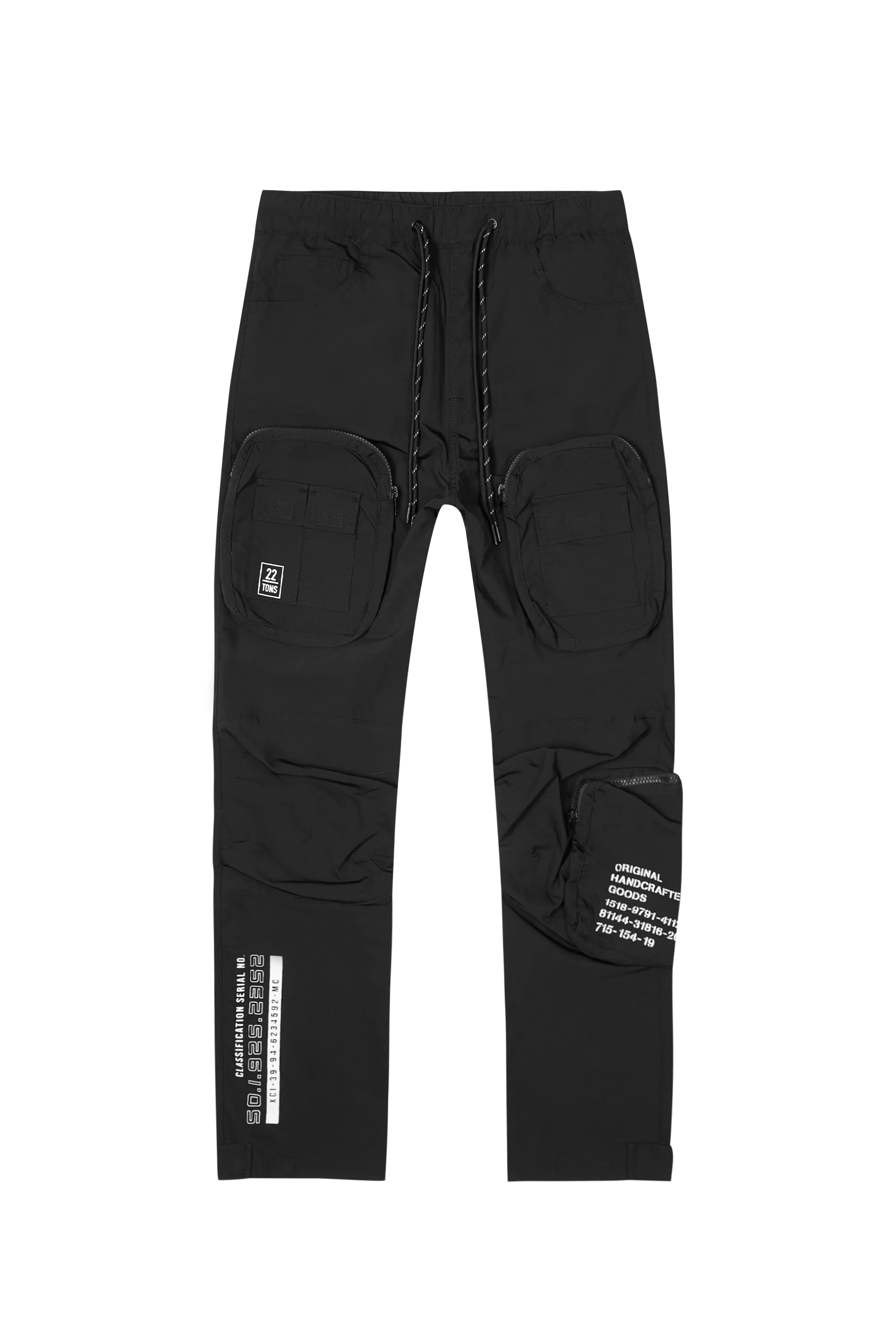 Big and Tall - Printed Utility Windbreaker Joggers - Black