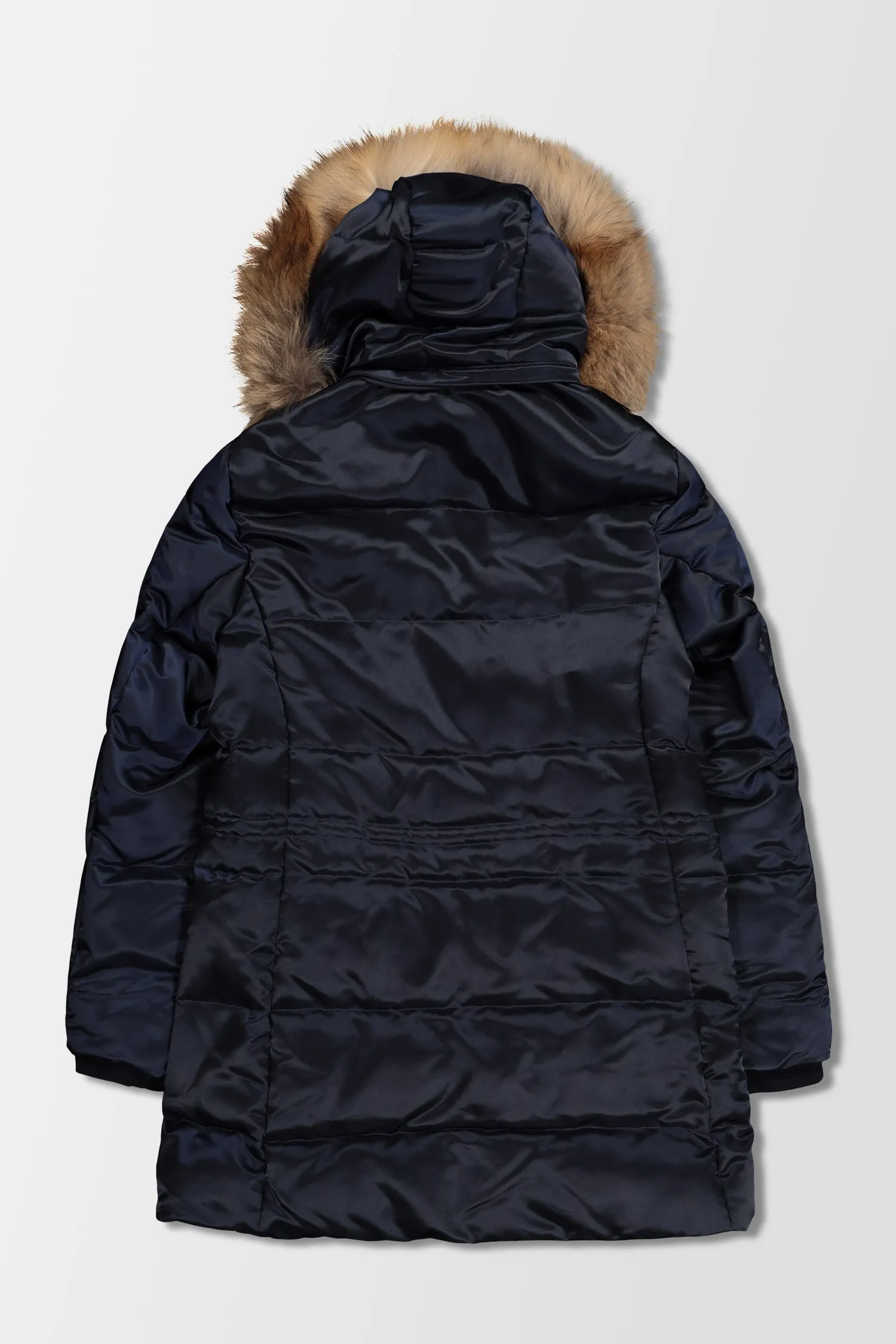 Luxurious Dark Blue Long Down Jacket for Billionaires