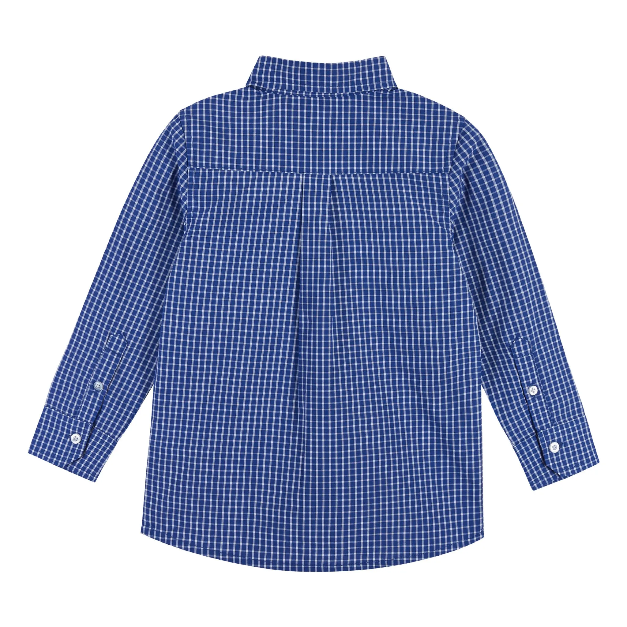 Blue Bamboo Check Button Down Shirt