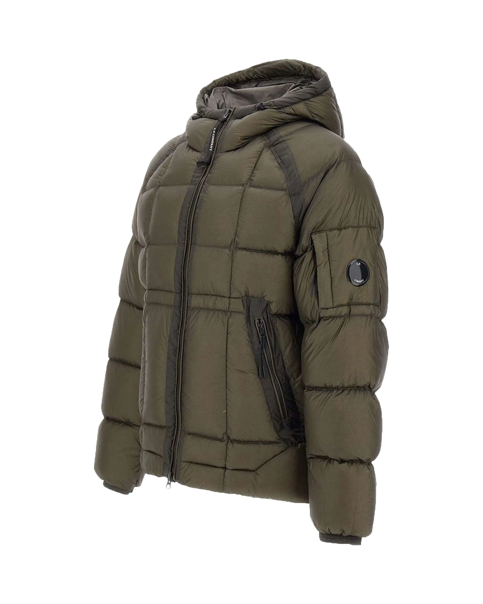 CP Company Olive Night D.D. Shell Hooded Down Jacket - Optimized for E-Commerce