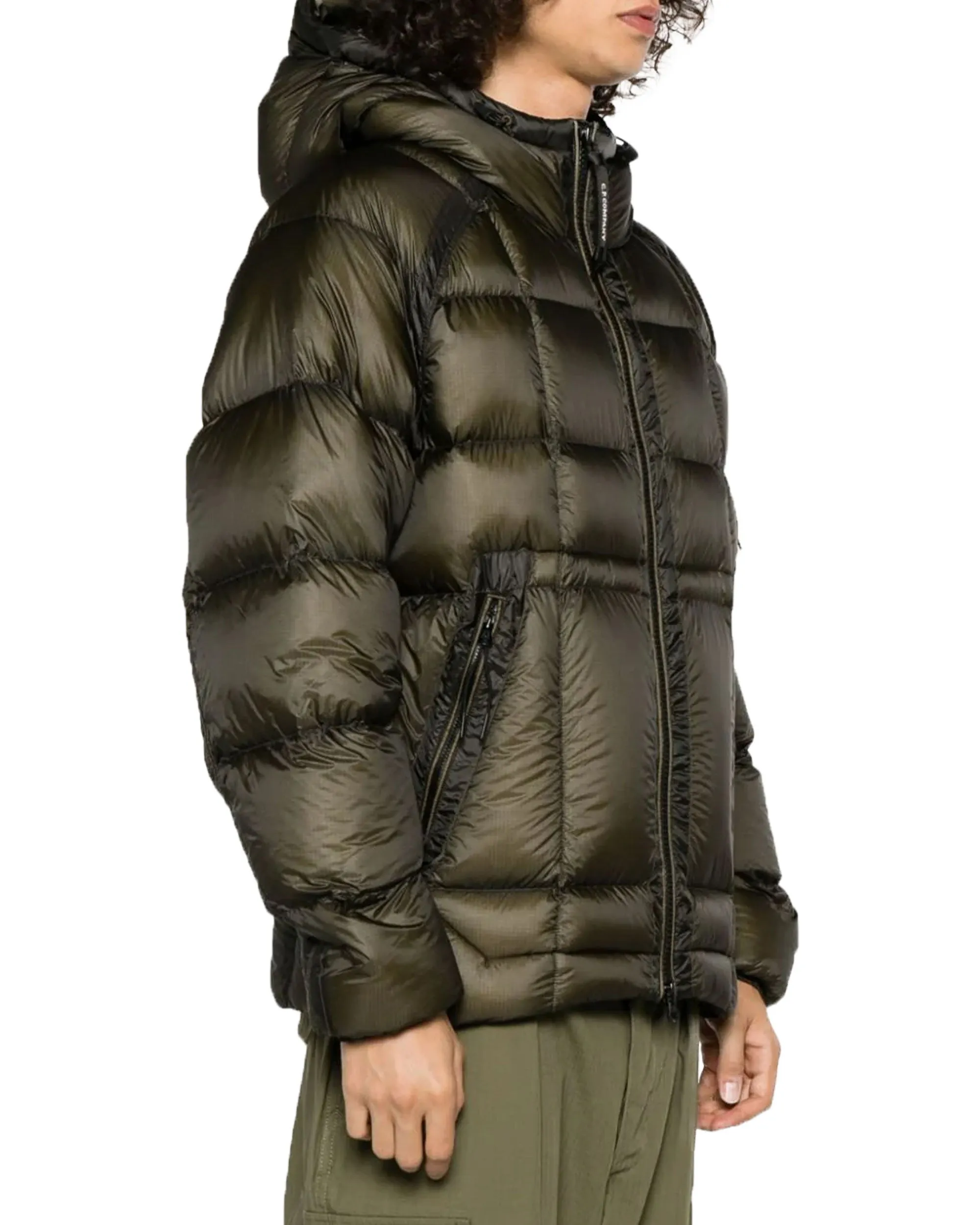 CP Company Olive Night D.D. Shell Hooded Down Jacket - Optimized for E-Commerce