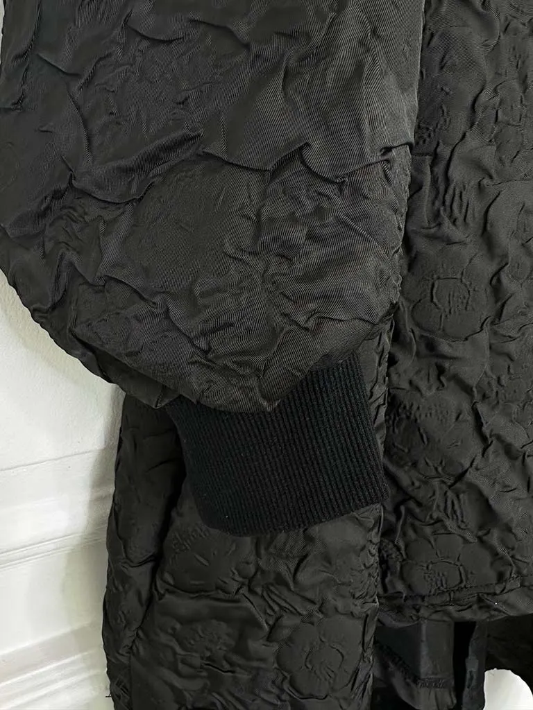 Crinkle Waterfall Jacket - Black