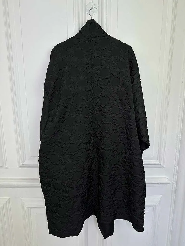 Crinkle Waterfall Jacket - Black