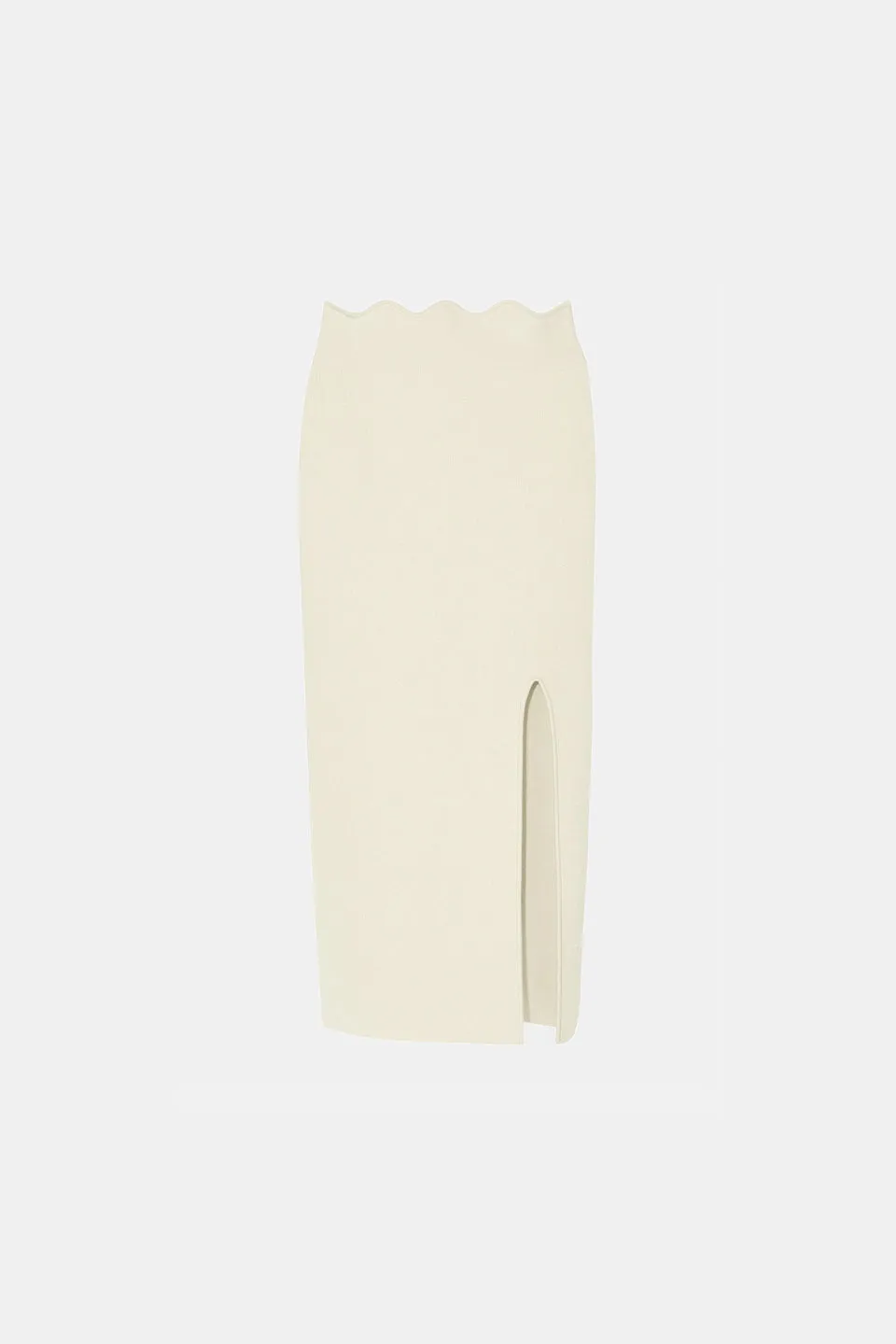 Delia Scalloped Skirt - Vanilla