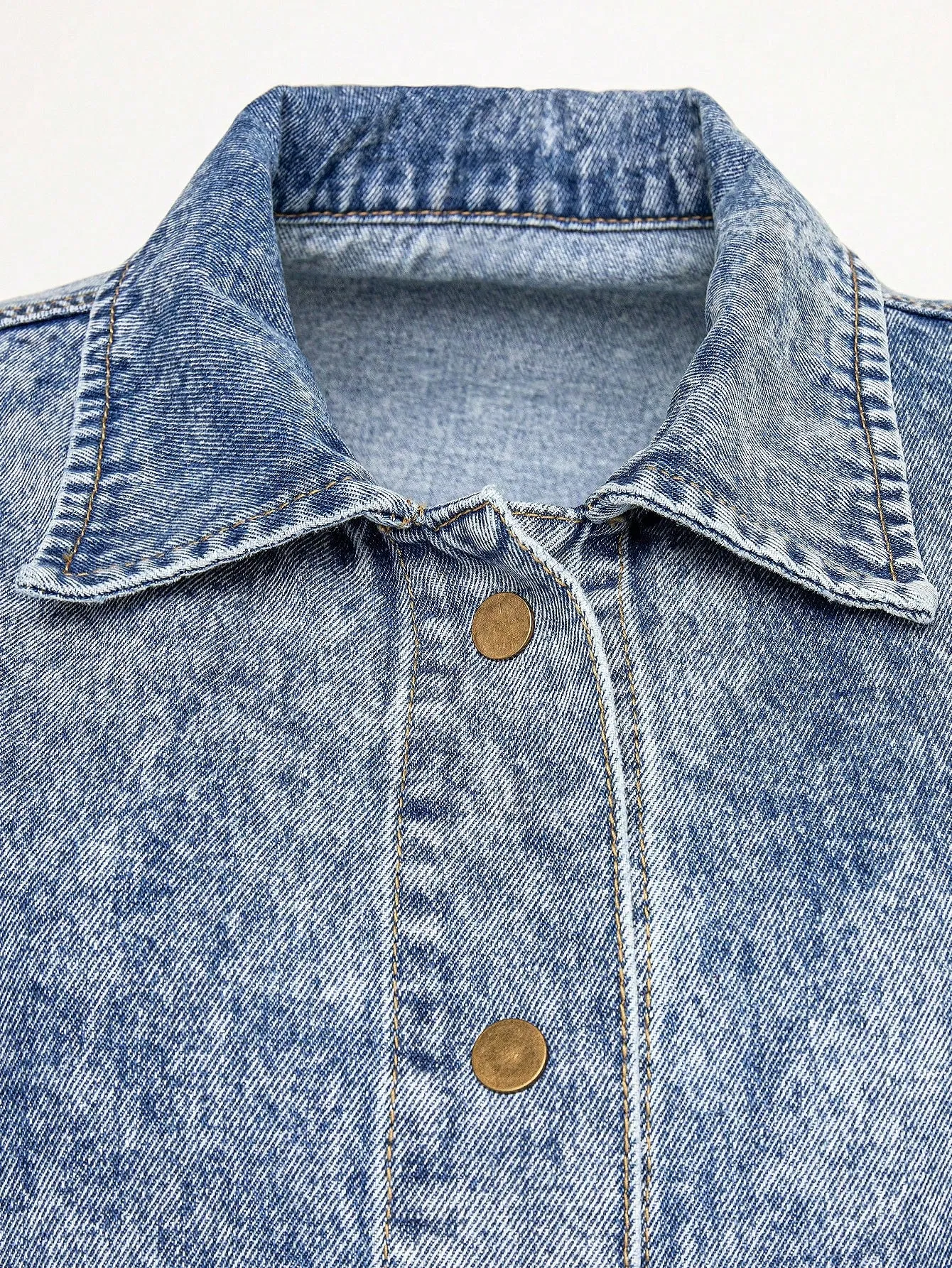 Denim Long Sleeve Pocket Jacket