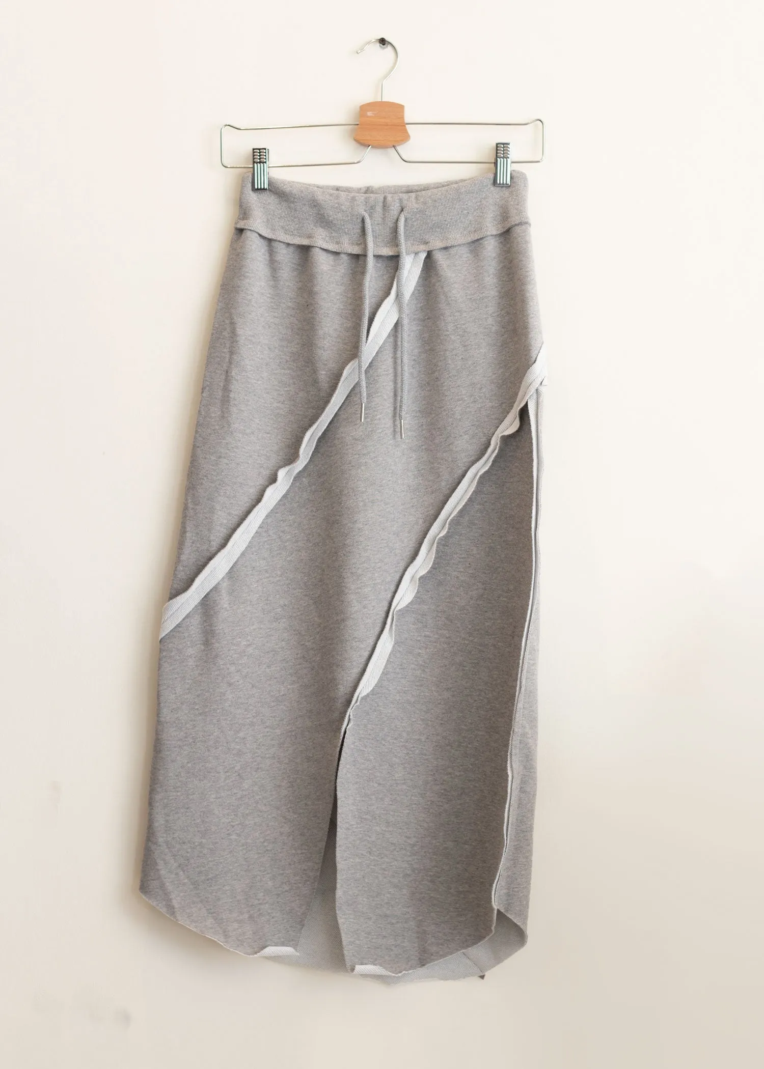 Drawstring Waist Skirt in Grey