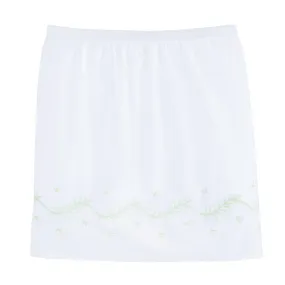 Embroidered Crib Skirt - Meadow