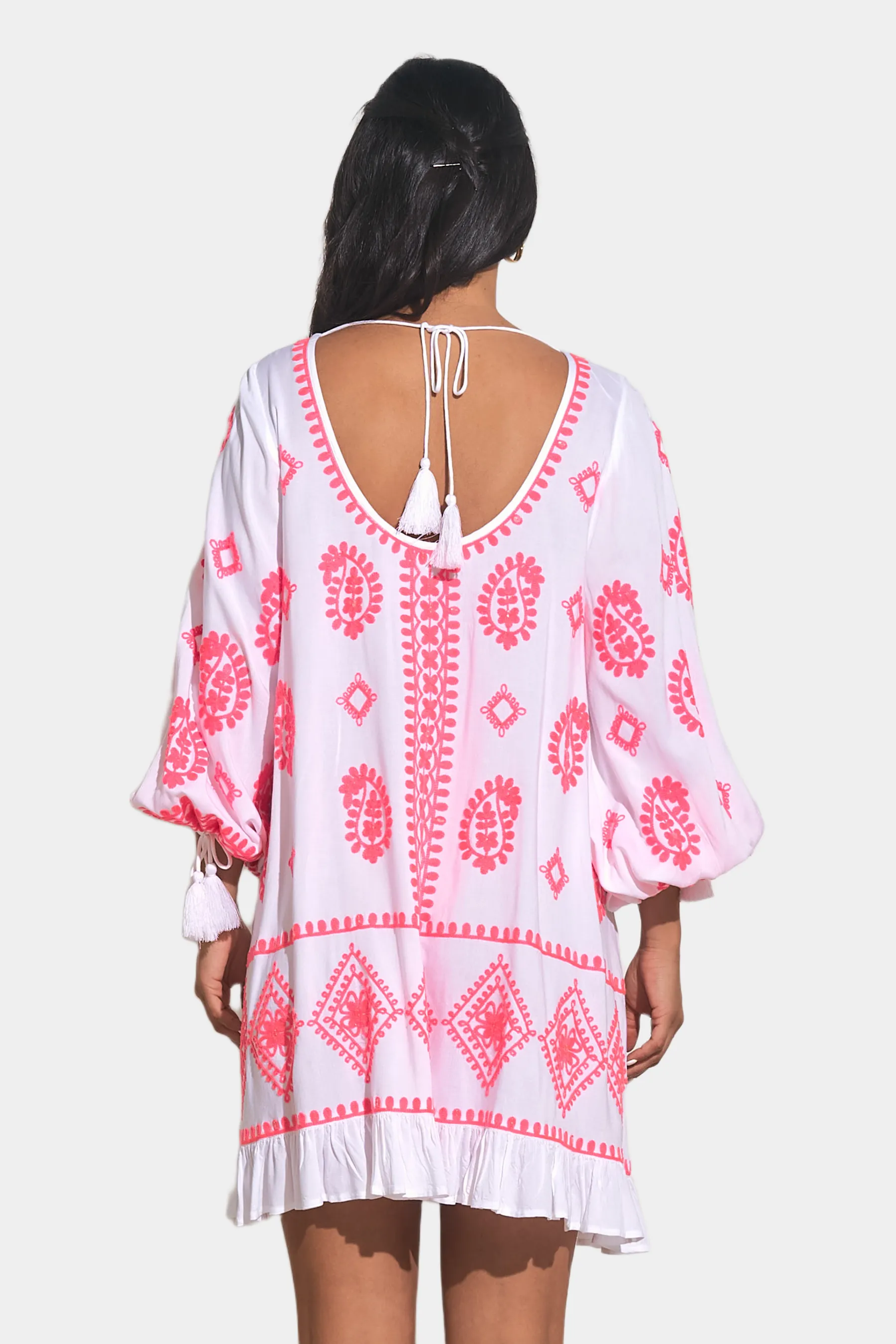 Embroiderered Long Sleeve Dress