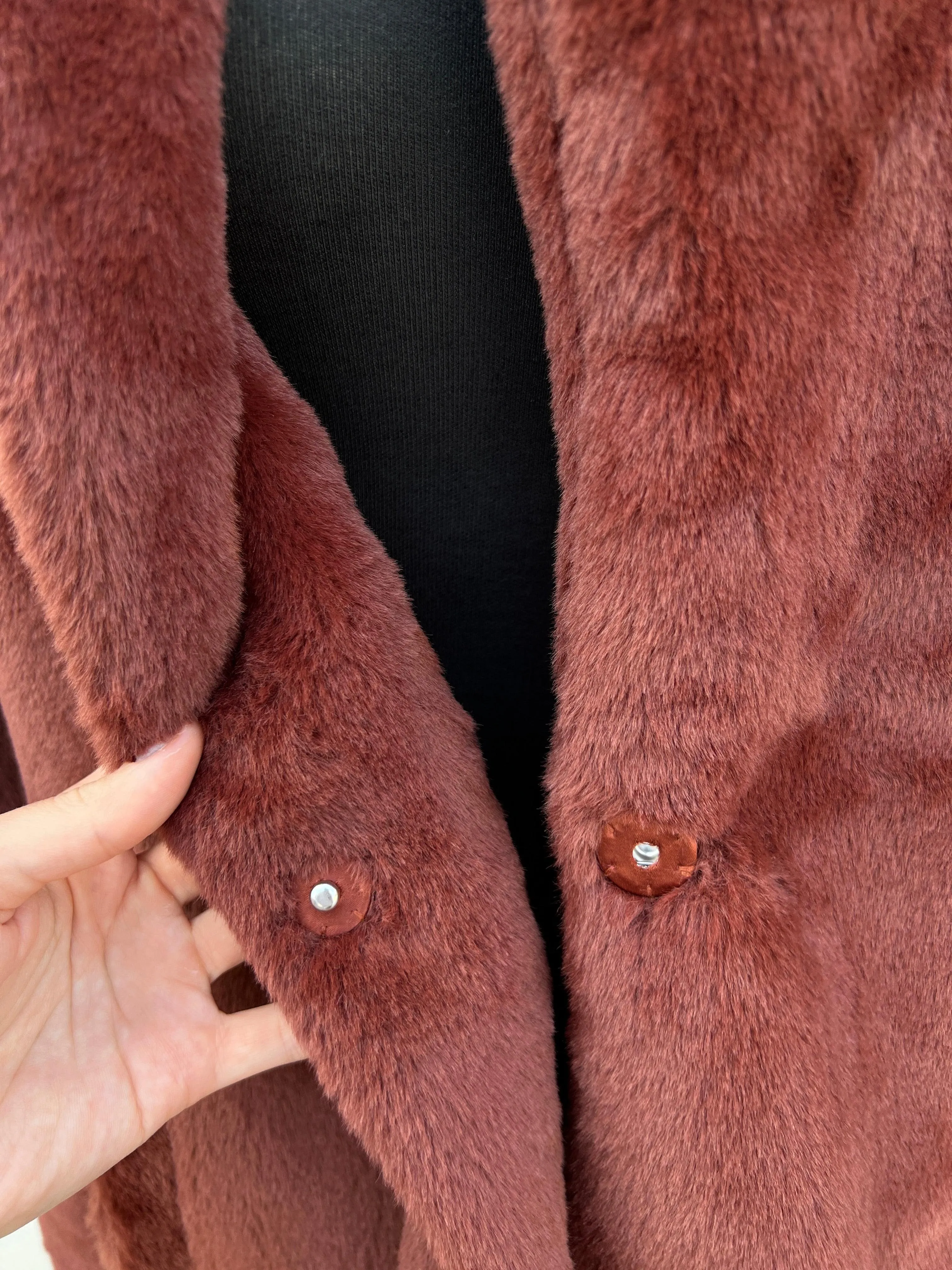 Faux Fur Long Coat PLUS