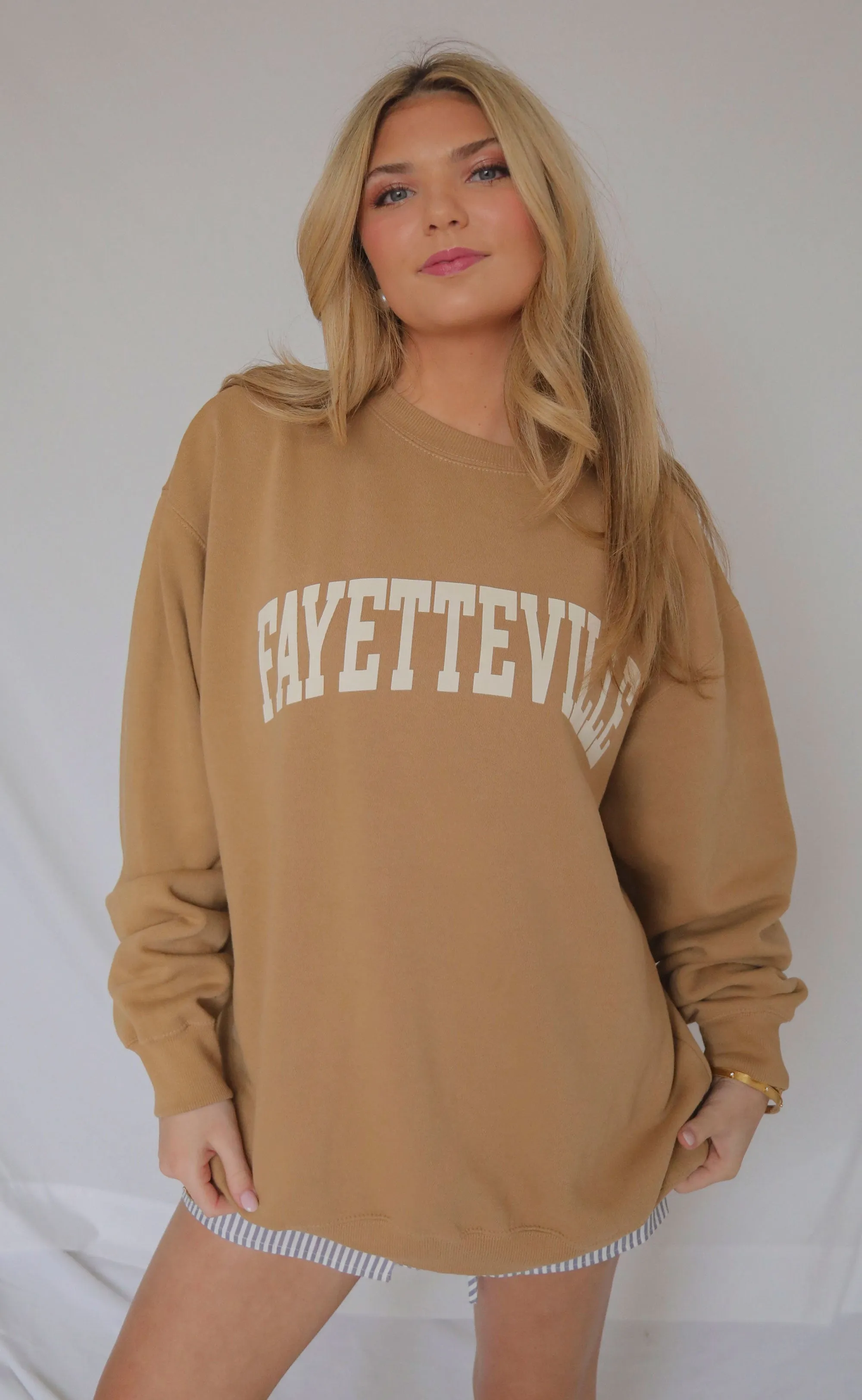 fayetteville sweatshirt - tan