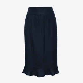 Franca Linen Skirt Navy