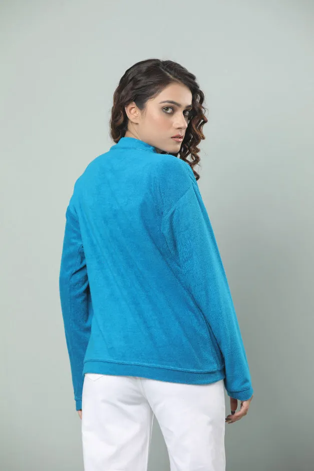 FRONT ZIP TOWEL SWEATSHIRT