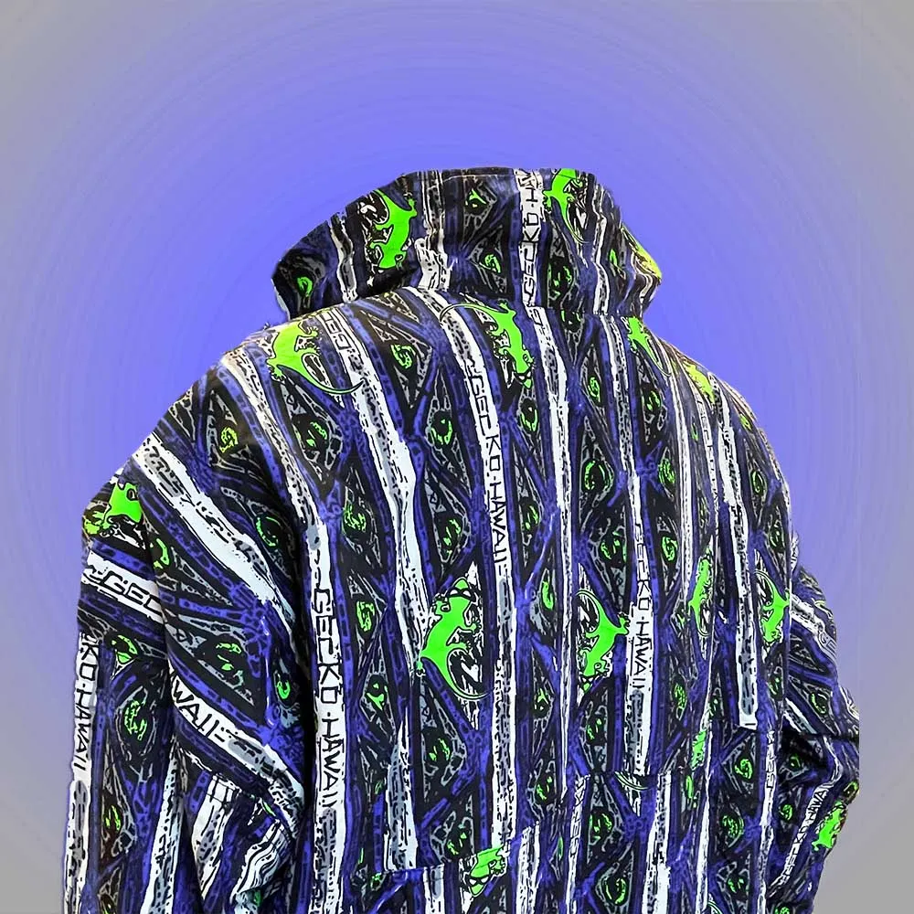 Gecko Blue Stripe Windbreaker