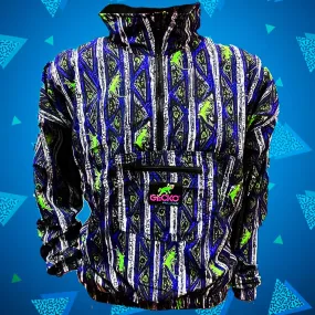 Gecko Blue Stripe Windbreaker