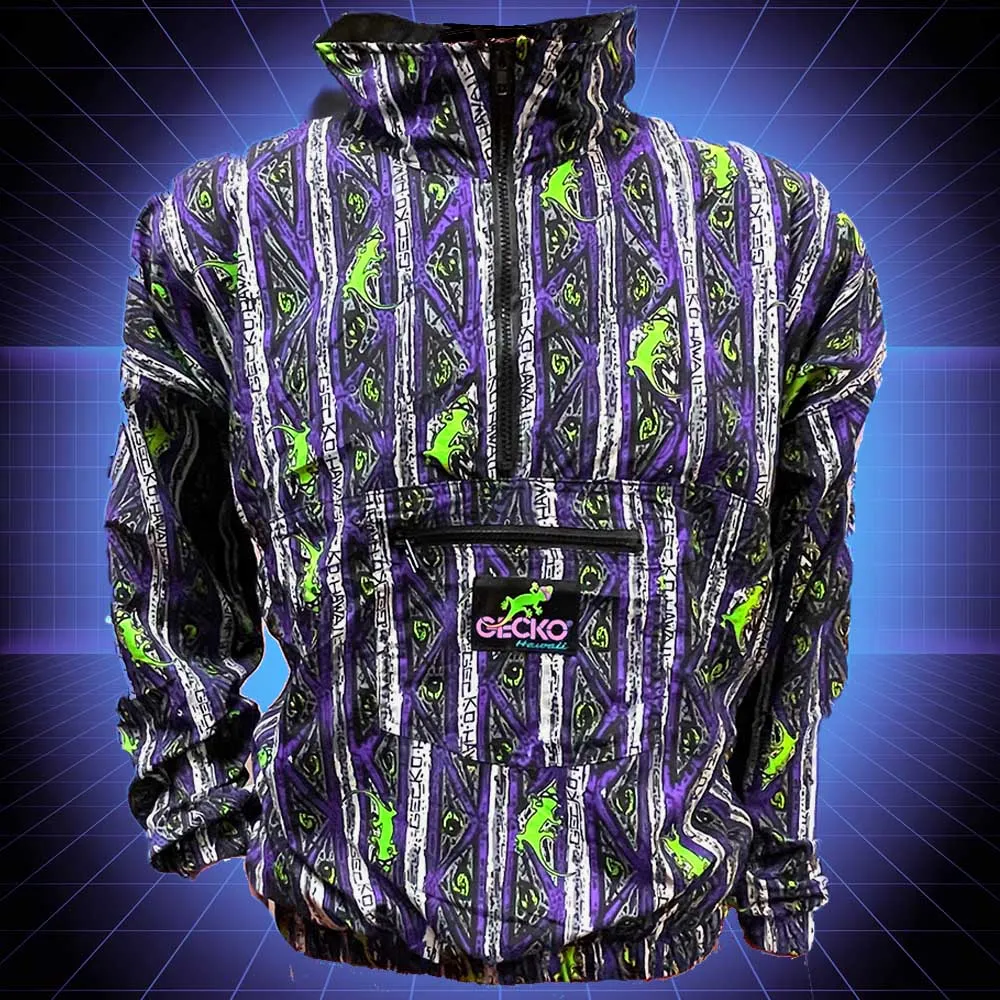 Gecko Purple Stripe Windbreaker