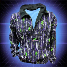 Gecko Purple Stripe Windbreaker