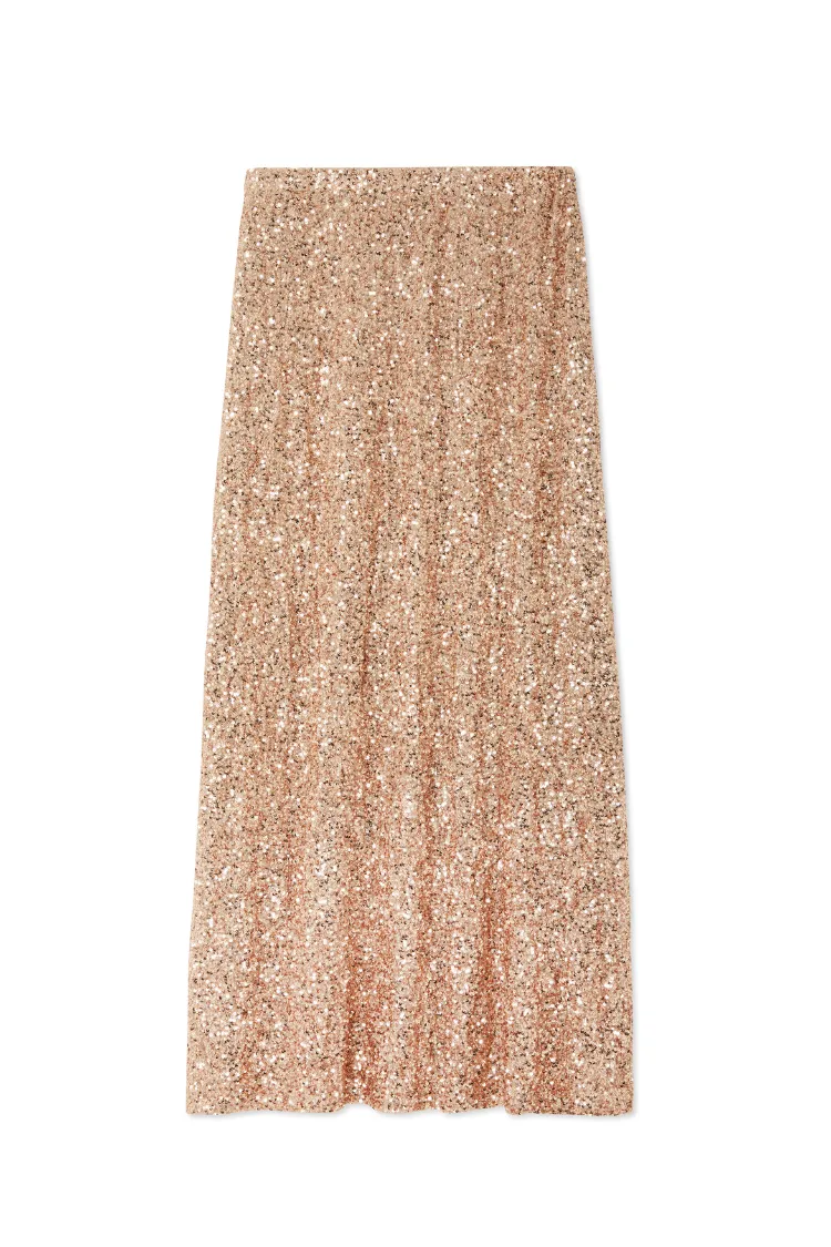 Gold Sequin Dorris Skirt