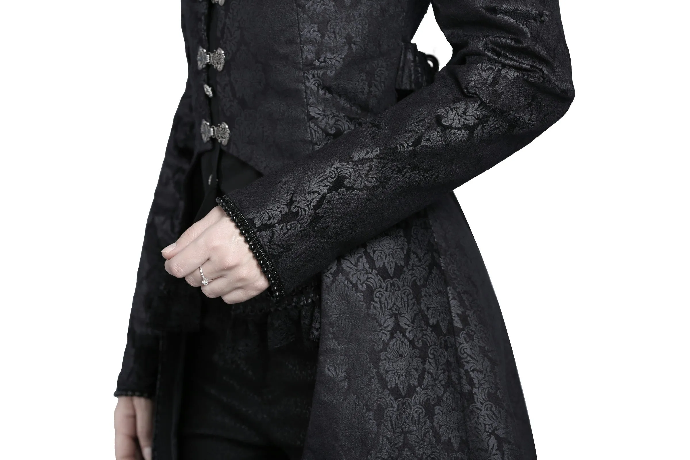 Gothic floor-length cocktail gown jacket coat JW091