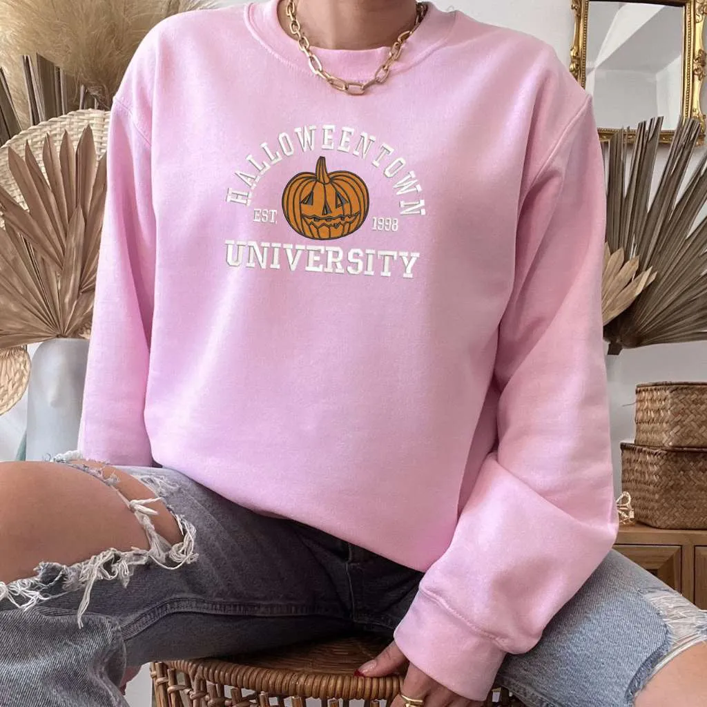 Halloweentown University Embroidered Sweatshirt | Halloween Sweatshirt