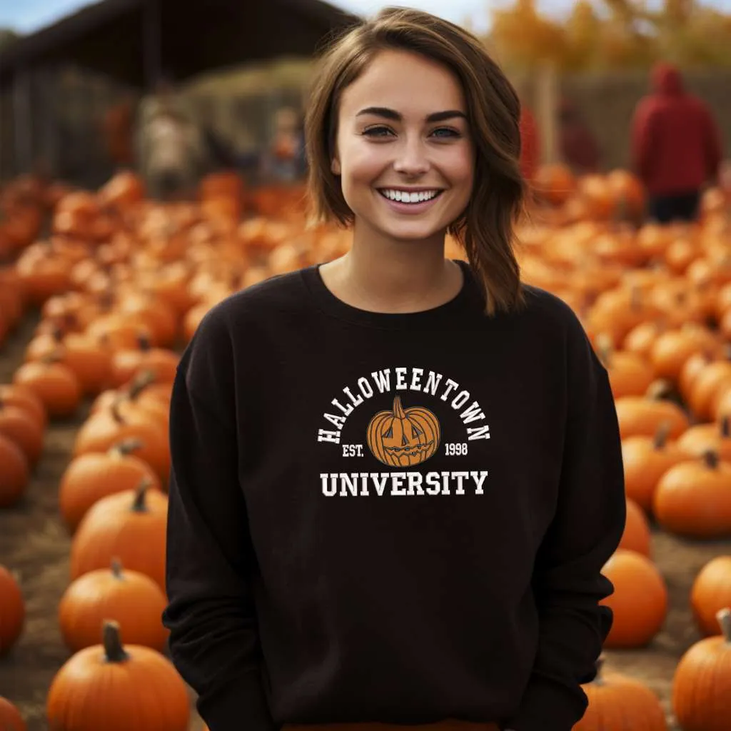 Halloweentown University Embroidered Sweatshirt | Halloween Sweatshirt