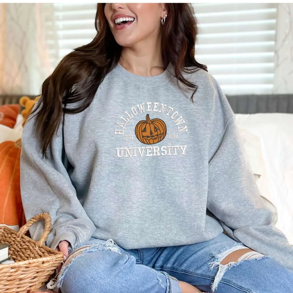 Halloweentown University Embroidered Sweatshirt | Halloween Sweatshirt