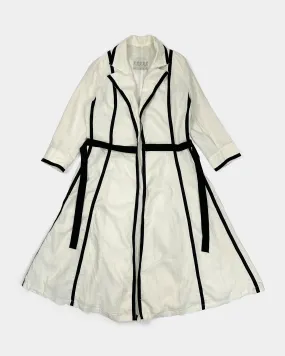 Isabel De Pebro "En Punta" Linen Off-White Coat 2000's