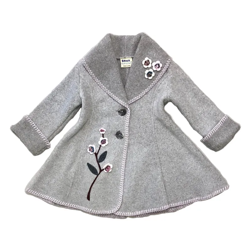 Isadora Swing Coat  and Hat Set Stone Grey