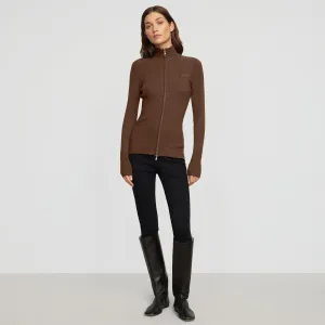 Kaine Ribbed Two-Way Zip Sweater