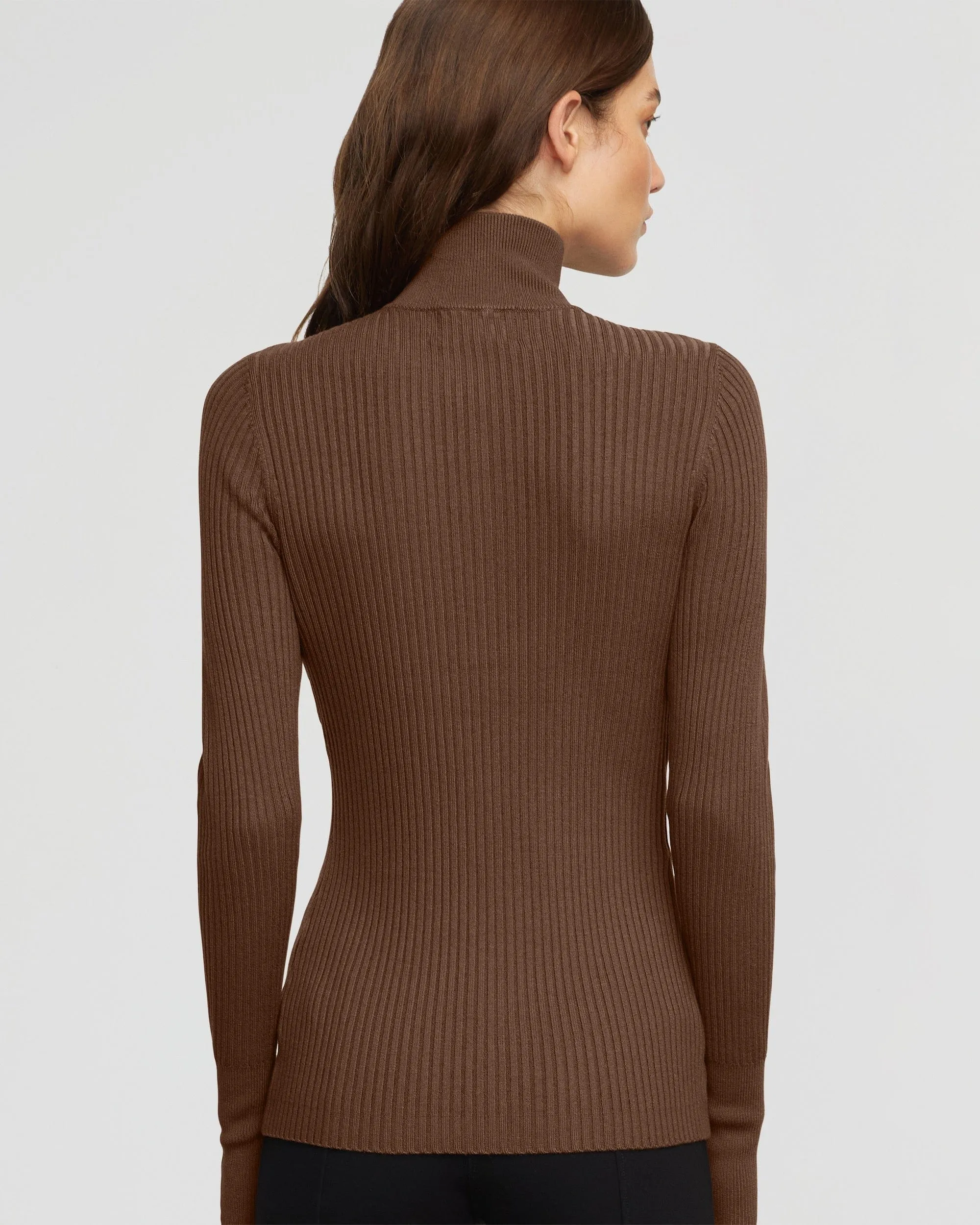 Kaine Ribbed Two-Way Zip Sweater