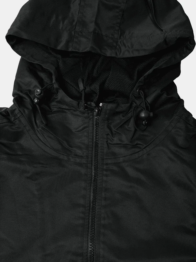 Kangol Quarter Zip Windbreaker - Black