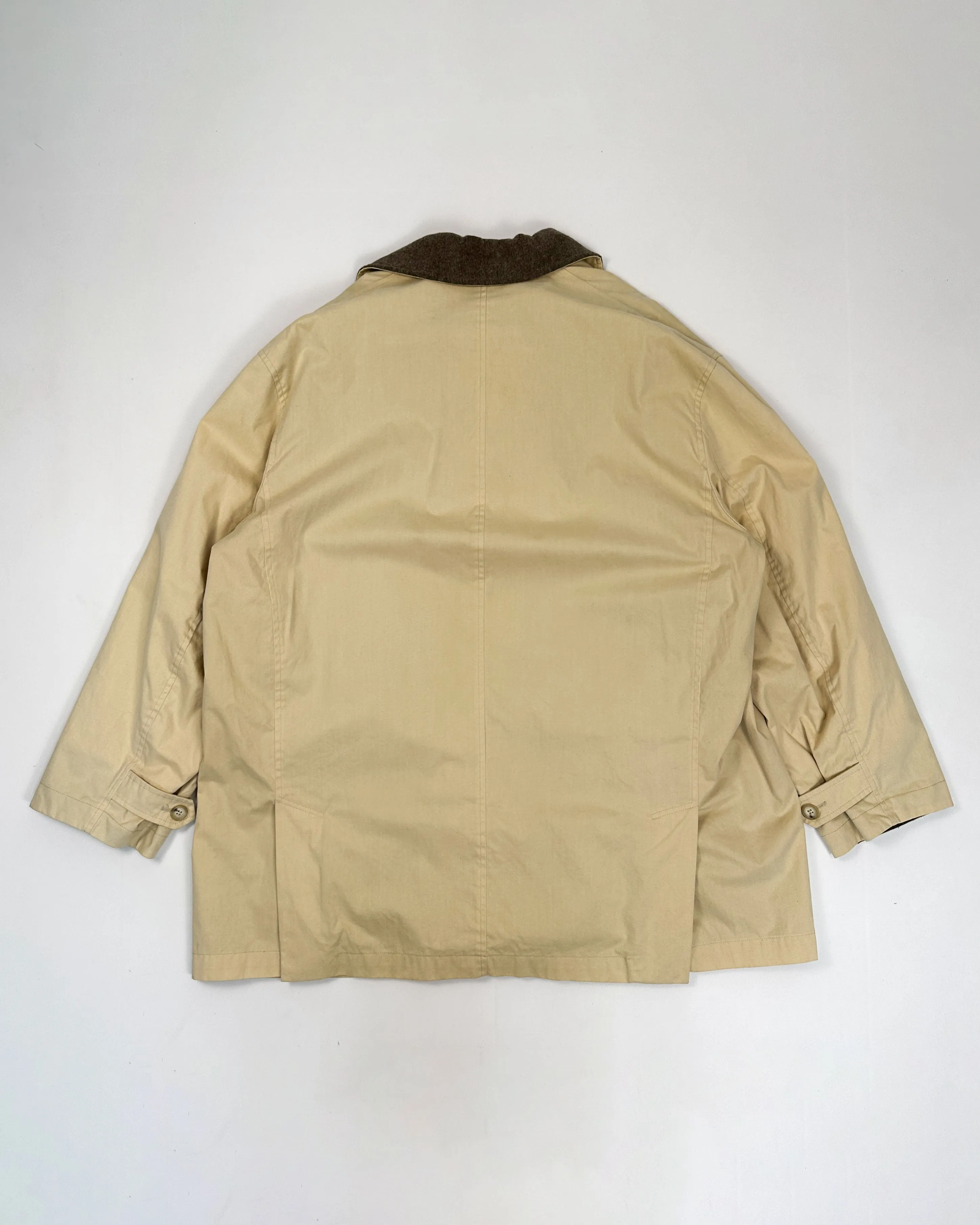 Kenzo Homme Cream Buttoned Coat Jacket 1990's