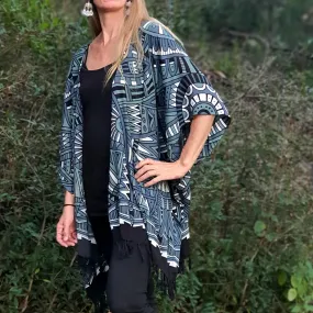 Ladies Kimono Jacket - Tribal