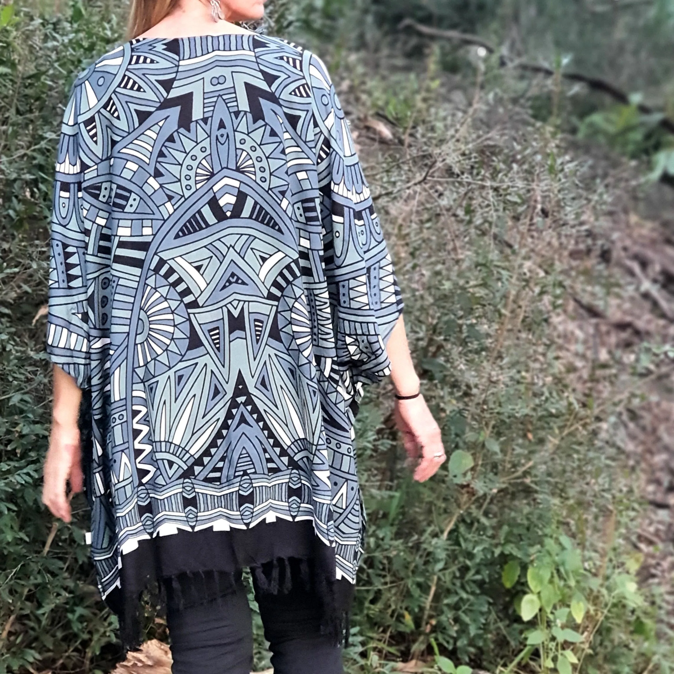 Ladies Kimono Jacket - Tribal