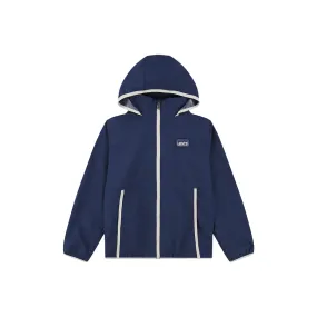 Levi's Kids Stowaway children's hooded windbreaker 8EK396-BCF blue