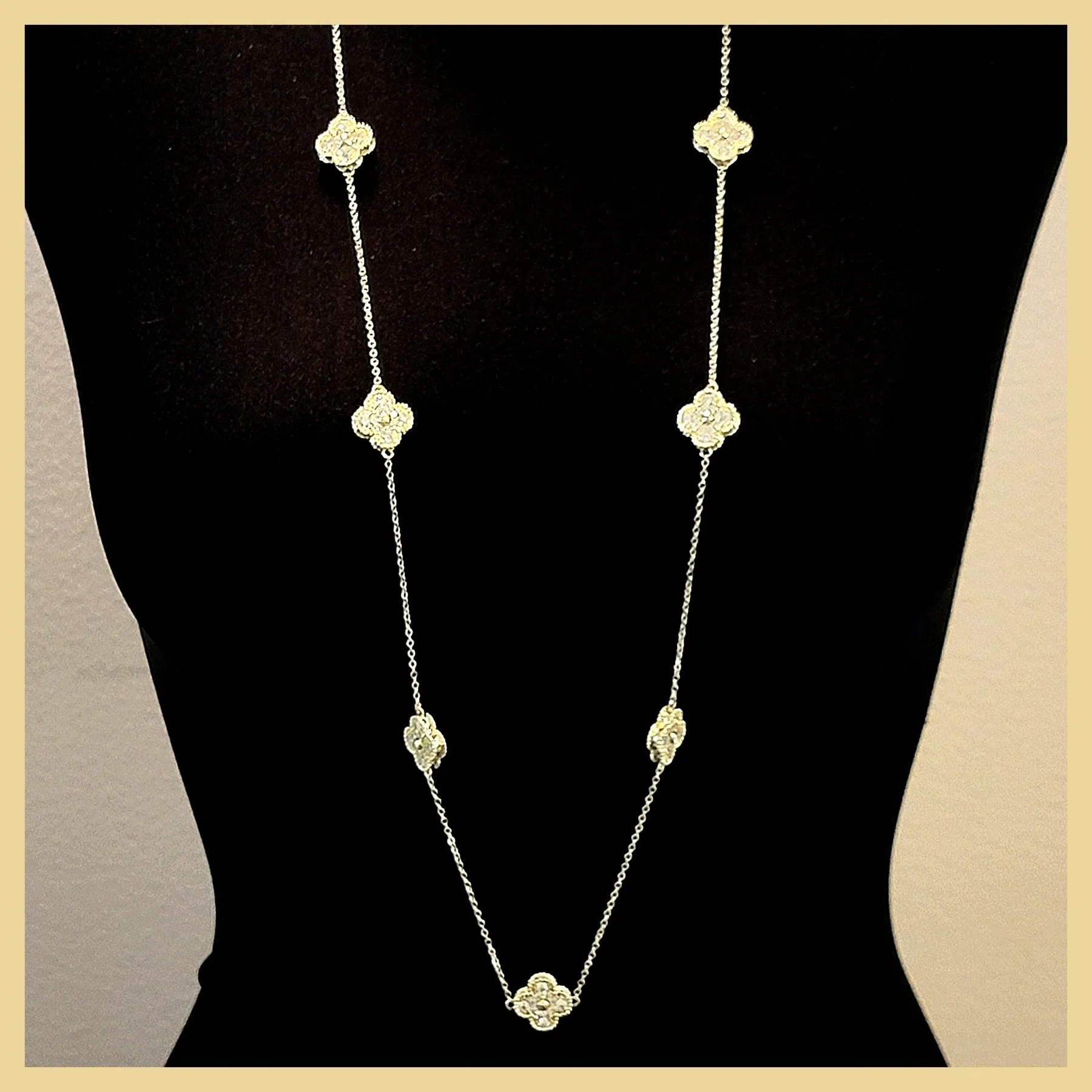 Long Clover Station Necklace