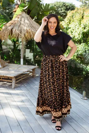 Feathers Embellished Long Skirt